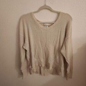 Women's Cream Oversize Lounge Shirt